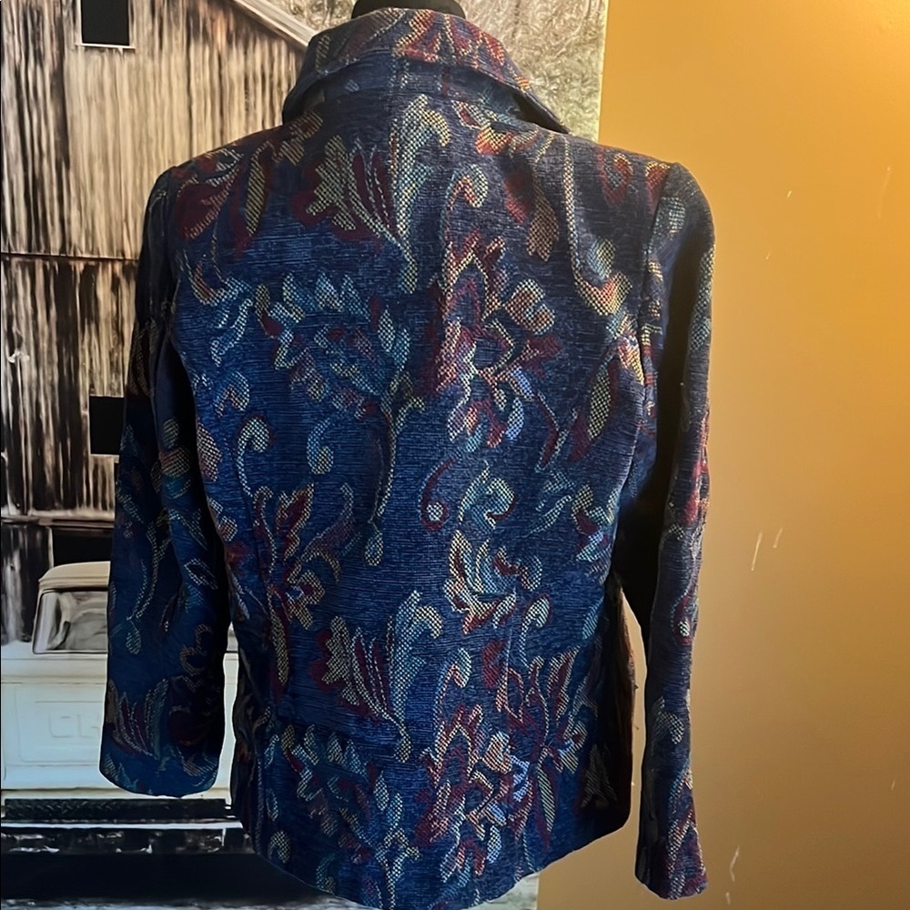 Women's Multicolor Patterned Jacket - Picture 4 of 6